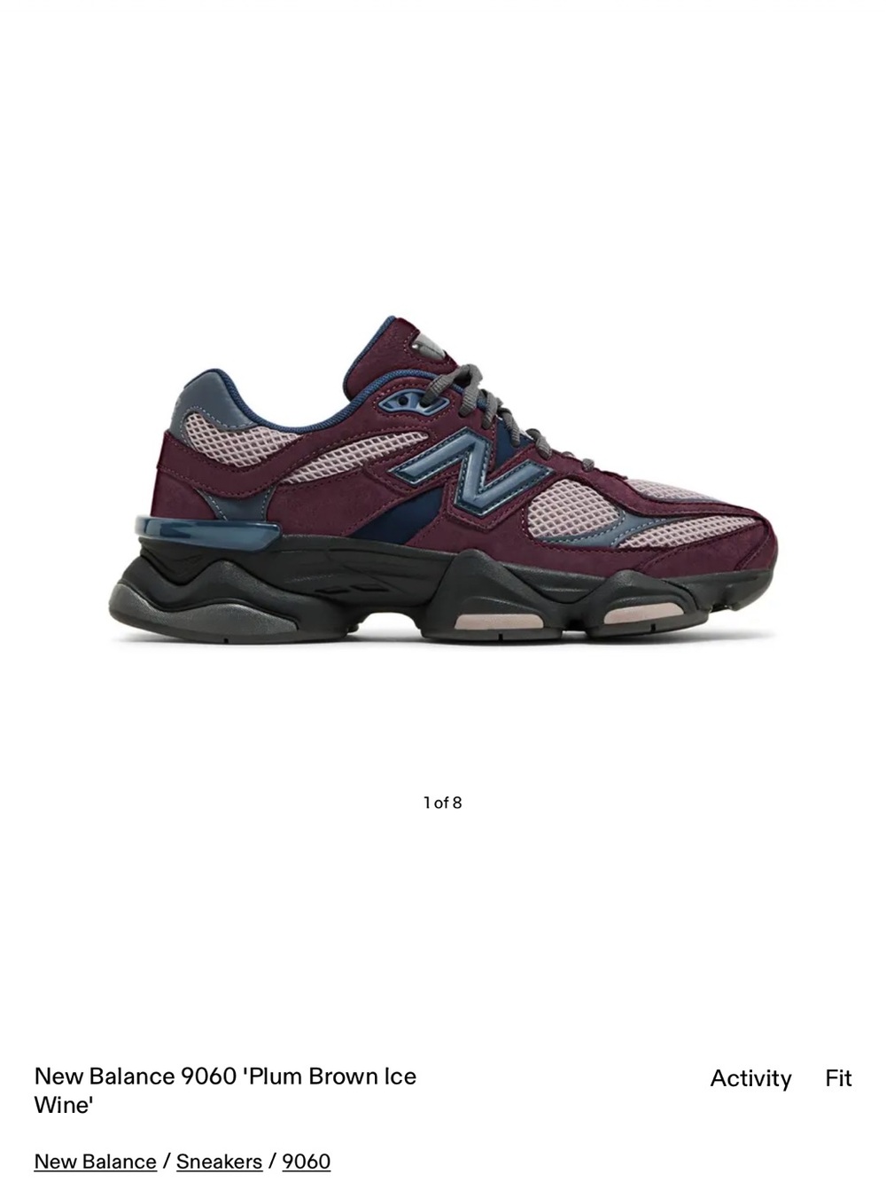 New Balance 9060 'Plum Brown Ice Wine
